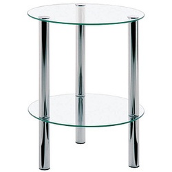 HAKU Möbel Beistelltisch Glas transparent 35,0 x 35,0 x 47,0 cm