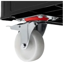 Stier Rollbehälter 3-seitig, galvanisch verzinkt, Kunststoff-Rollplatte, LxBxH 815x724x1630 mm