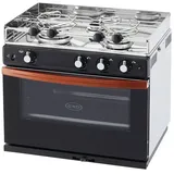 ENO Kocher mit Ofen und Grill 51,5 x 44,6 x 47 cm Schwarz/Silber