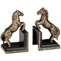 Aubaho 2 Buchstützen Buchständer Pferd Figur Eisen 16cm Antik-Stil