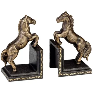 aubaho 2 Buchstützen Buchständer Pferd Figur Eisen 16cm Antik-Stil
