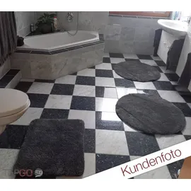 KLEINE WOLKE Badteppich Relax Anthrazit 150 x 85 cm