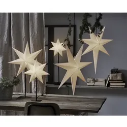 Star Trading 232-90, Leichte Dekorationsfigur, Schwarz, Weiß, Textil, Umgebung, IP20, Stern  1 Stück