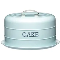 Kitchencraft Aufbewahrungsbox KitchenCraft Kuchenbehälter Tortenglocke Kuchenbox Vintage blau blau