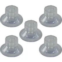 ChiliTec 5X Saugnapf mit Schraube rostfrei Kunststoff Transparent Haftsauger 47mm 22716