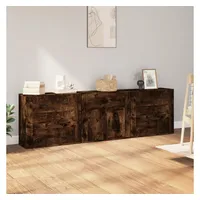 VidaXL Sideboards 3 Stk. Räuchereiche Holzwerkstoff