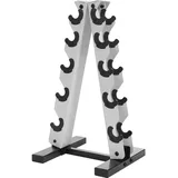 A-Rahmen Hantelständer Nur Ständer, Gewicht Halter Rack für Home Gym, 5-Tier Stahl Hantelständer Kurzhantelständer Hantelturm Hantelbaum (Weiß)