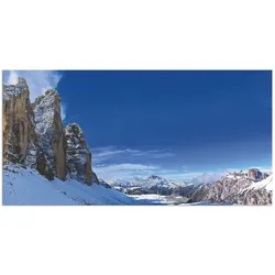 Wandbild ARTLAND "Drei Zinnen Umrundung in den Dolomiten", blau (farbe bild(er): blau), B:100cm H:50cm, Bilder, als Alubild, Outdoorbild, Wandaufkleber in verschied. Größen