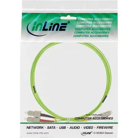 InLine LWL Duplex Kabel, LC/SC, 50/125μm, OM5, 15m