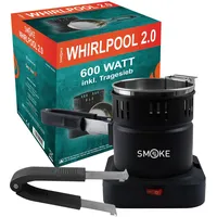 Whirlpool Elektrischer Kohleanzünder, Kleiner Grillanzünder, Kohlegrill, Mini Kohlen Ofen mit Griff Gitterschutz | 600W Blitzschnell | Fertige Kohle unter 8 Minuten