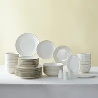 KARACA Elegance Bone Mandarin 53-teiliges Tafelservice für 12 Personen