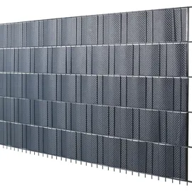 Floraworld Sichtschutzstreifen 200 x 19 cm grau PVC 5 St.