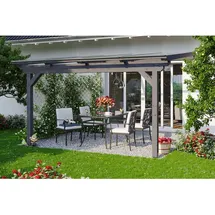 SKANHOLZ Terrassenüberdachung Ancona 434 x 350 cm schiefergrau