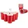 Relaxdays Plastikbecher 0,473 l Rot 200 St.