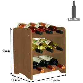 Proregal Weinregal 36 x 34,4 x 26,5 cm Braun
