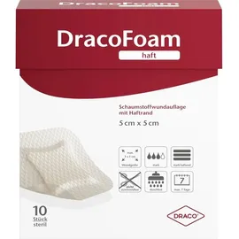 dr. ausbüttel gmbh & co. kg DracoFoam Haft Schaumstoff Wundauflage 5x5cm 10 st