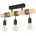 TOWNSHEND 3 E27 rechteckig schwarz/braun