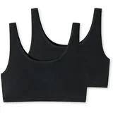 SCHIESSER Uncover by Schiesser Damen 2pack Bustier Unterwäsche, schwarz, XXL