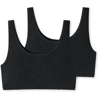 SCHIESSER Uncover by Schiesser Damen 2pack Bustier Unterwäsche, schwarz, XXL