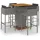 vidaXL Gartenbar Set 5-tlg. Grau