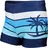 Aquarti Badehose mit Motiv – Schwimmhose Jungen Enganliegend, Badehosen für Jungen Schnell Trocknend, Farbe: Dunkelblau/Blau/Palmen, Größe: 146 - 146
