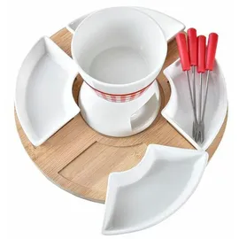 DKD Home Decor Fondue Set DKD Home Decor Rot 26,5 x 26,5 x 1,5 cm 10 pcs)