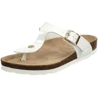 ROHDE Damen, Frauen, Zehentrenner, Sandalen,Sommersandalen,zehenkneifer,flip Flops,bequem,leicht,Sommer,Strand,Offwhite,37 EU / 4