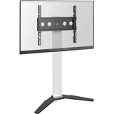 ONKRON TV Bodenständer für 26-65 Zoll TV bis zu 35 kg - kompakter TV Ständer höhenverstellbar max VESA 400x400 - universal TV Standfuß/Fernseher Halterung Standfuss TV Ständer Weiß