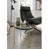 Concept Pedro I Beistelltisch Glas Eisen - gold