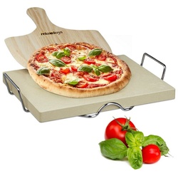 relaxdays Pizzastein Pizzastein Set 3 cm, Cordierit