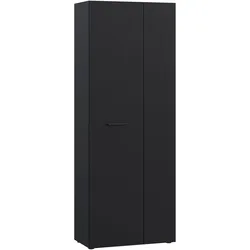 Schuhschrank FORTE "NET306", schwarz, B:68,7cm H:181,1cm T:36,5cm, Spanplatte, Schränke, Schuhschrank, inklusive Einlegböden, verschiedene Dekore