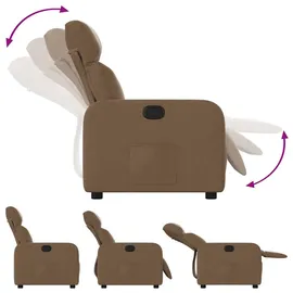 vidaXL Relaxsessel Braun Stoff 146 x 76,5 x 0 cm Braun mit Liegeposition