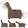 vidaXL Relaxsessel Braun Stoff 146 x 76,5 x 0 cm Braun mit Liegeposition