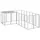 vidaXL Hundezwinger 2,42 m2 Stahl Silber