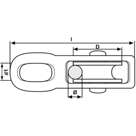 POSAMO Seilrolle mit Wirbel für Seil-Ø 8,0 mm