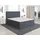 mebloland Boxspringbett HORD 200 x 200 mit 2 Bettkästen, Bonell-Matratze und Topper. Farbe: Dunkelgrau - Dunkelgrau