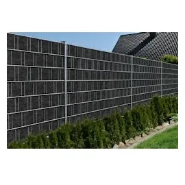zaun|zu® Sichtschutzstreifen 26 m Schwarzgrau Vlies