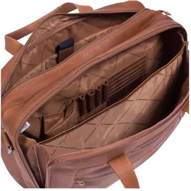 The Chesterfield Brand Wax Pull Up Aktentasche Leder 44 cm Laptopfach braun
