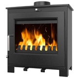 EEK A Kleiner Kaminofen K05, Externe Zuluft, Holz&Kohle + dauerbrandf. – 4,6/6,2 kW