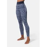 KARI TRAA Thermohose MALIA mit Wolle und Jacquard-Strick blau M