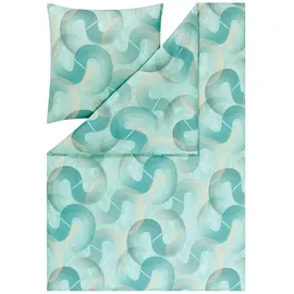 Estella Tobias Grafisch Blau 135 x 200 cm + 80 x 80 cm
