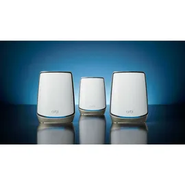 Netgear Orbi WiFi 6 Mesh WLAN System (RBK863S) Triband Mesh, Router mit 2 Satelliten-Repeatern, Abdeckung von bis zu 540 m2 und 100 Geräten, Armor Abonnement, AX6000 (bis zu 6 GBit/s)