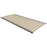 BDW Lattenrost mit 23 Flex - Streifen, 150kg, 53 mm Lamellenbreite, Bettrahmen, Buchenholz, Anti-Quietsch-System (90x200cm)