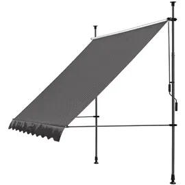 Quick Star Klemmmarkise 250 x 130 cm grau
