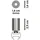Interdeco GARDINENSTANGE INNENLAUF Sonius Samanto 100 cm, 1-läufig, 20 mm Ø Edelstahl-Optik