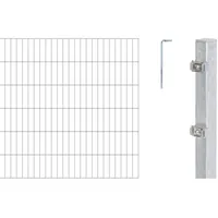 GAH Alberts Alberts Doppelstabmatten-Grundset 8 m 200 x 120 cm 6/5/6 feuerverzinkt