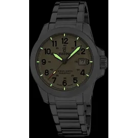 Festina Quarz Stahl/Beige mit 3 Bändern