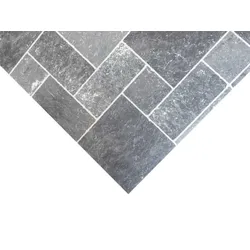 Muster - PVC AKUSTIK-TEX - Fliese Römischer Verband grau 979D