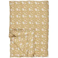 Ib laursen Quilt Annika mustard mit weißen Blumen, 170
