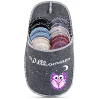 Onvaya ABS Gästepantoffel | Hausschuhe Eule | 6er Set